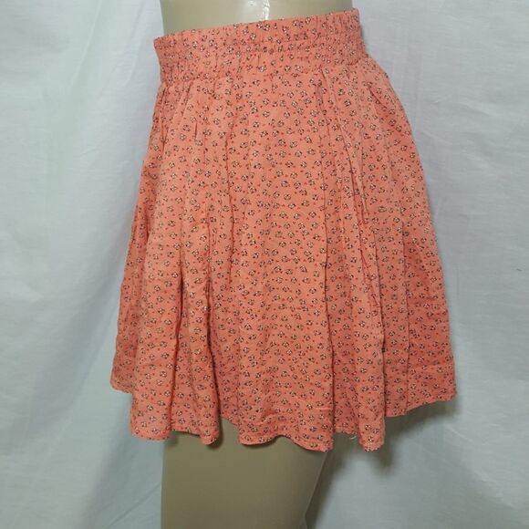 𝅺UK2LA Coral circle Skater Skirt Floral sz l new - Picture 4 of 6